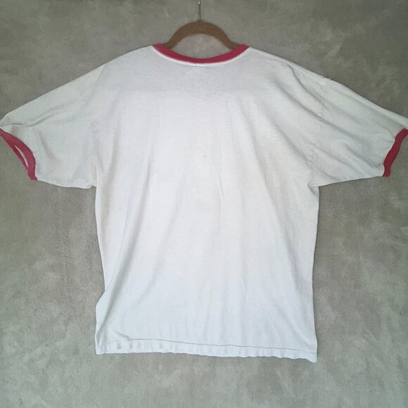 Iron Workers White Ringer T-Shirt Brooklyn Queens L.U. 361  Mens X-Large NOTE - Picture 9 of 12